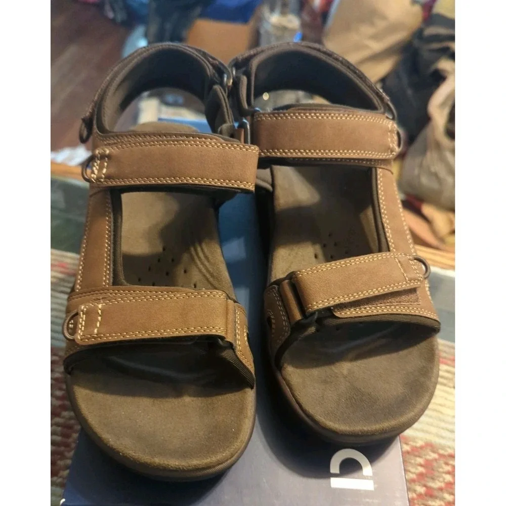 New Dockers Mens Bradburn Outdoor Sport Sandal Shoe Dark Tan 8M